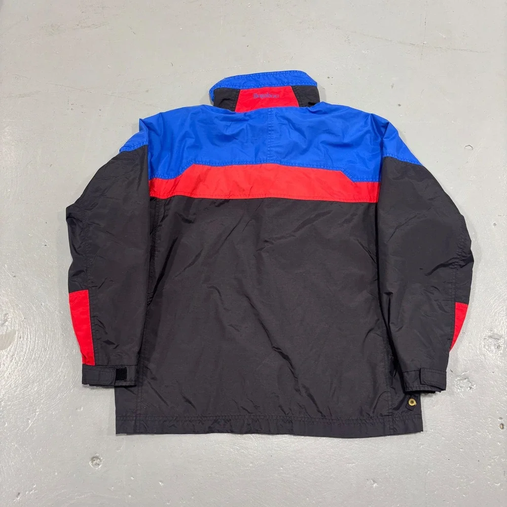 Columbia Bugaboo Colorblock Jacket Blue Red Black Vintage Shell Size Youth 18/20